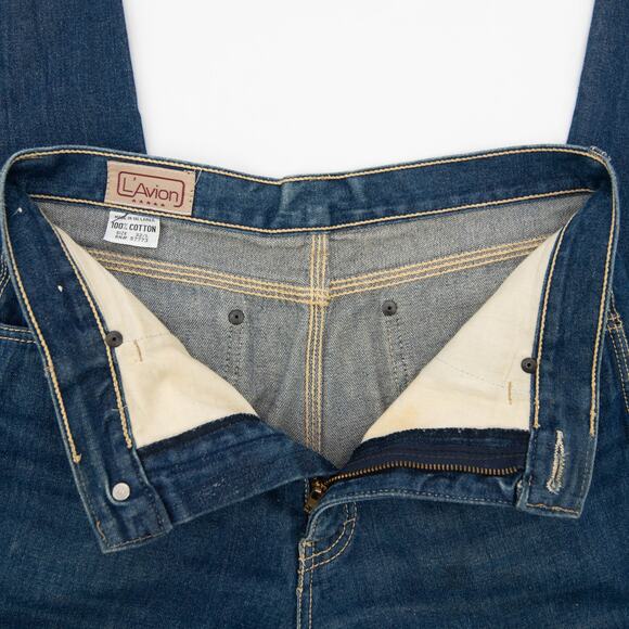 Vintage L'avion Straight Leg High Waisted Blue Jeans Size 32L - Picture 5 of 11